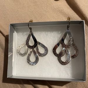 Silver hanging earrings